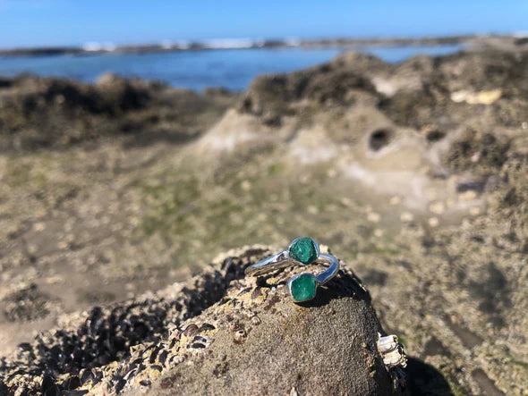 Emerald Double Wrap Ring, designed by Jen Stones