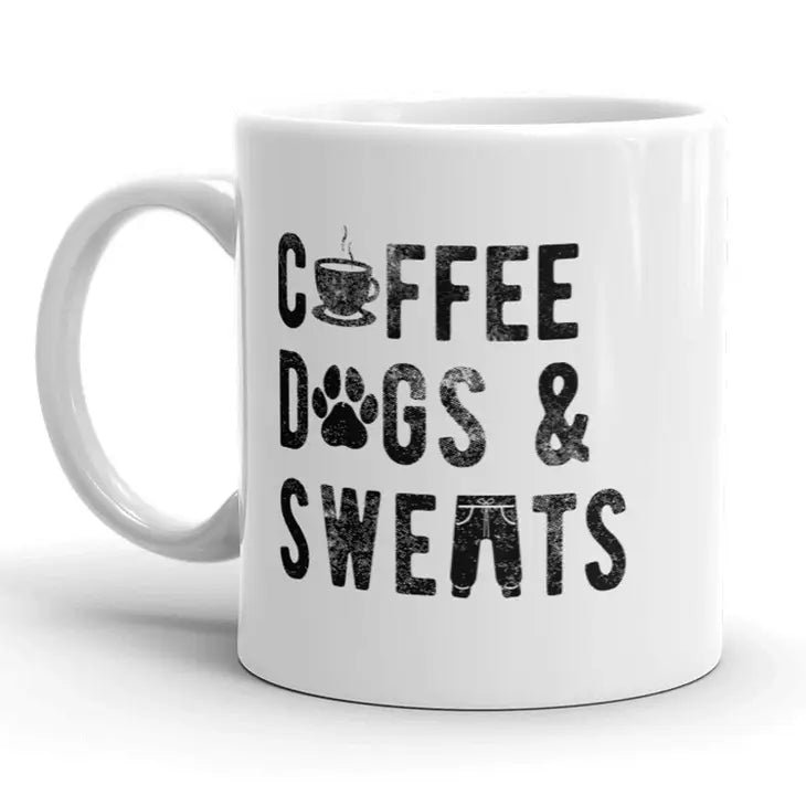 Coffee Dogs and Sweats Mug Gift For Any Dog Lover