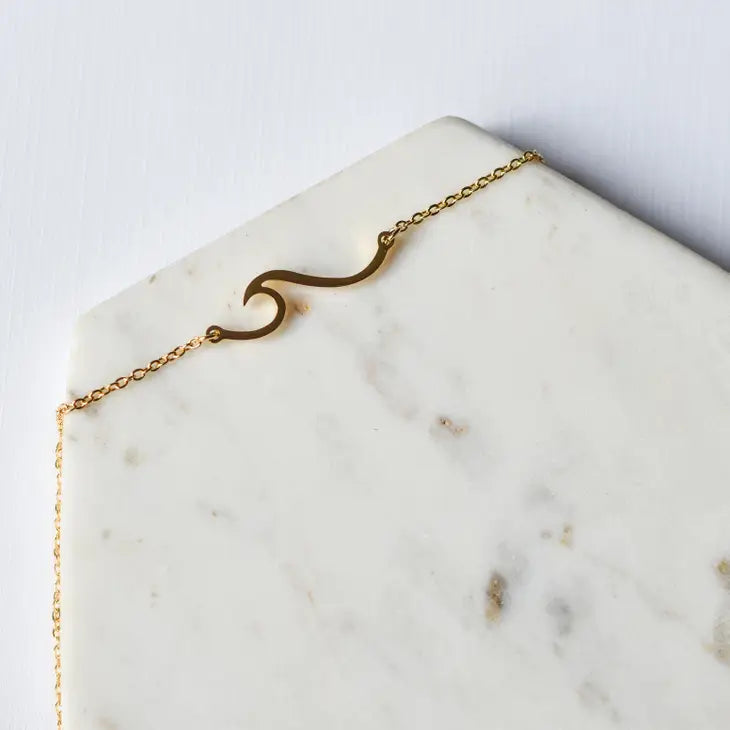 Gold Wave Necklace