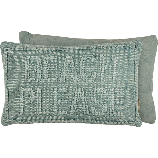 Beach Please Pillow - Sea Foam Green