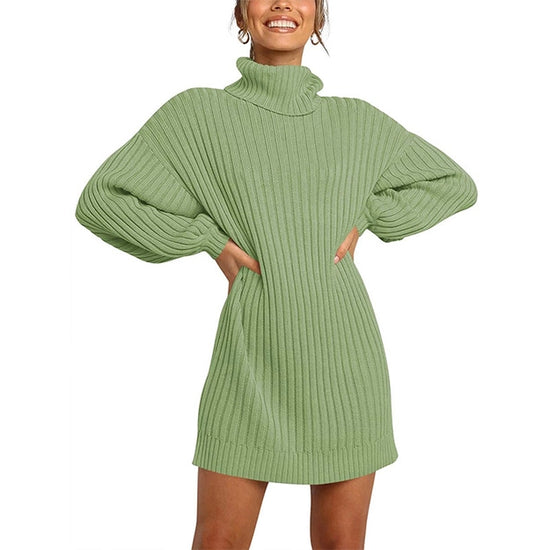 Teal Turtle Neck Long Sleeve Dress or Long Sweater
