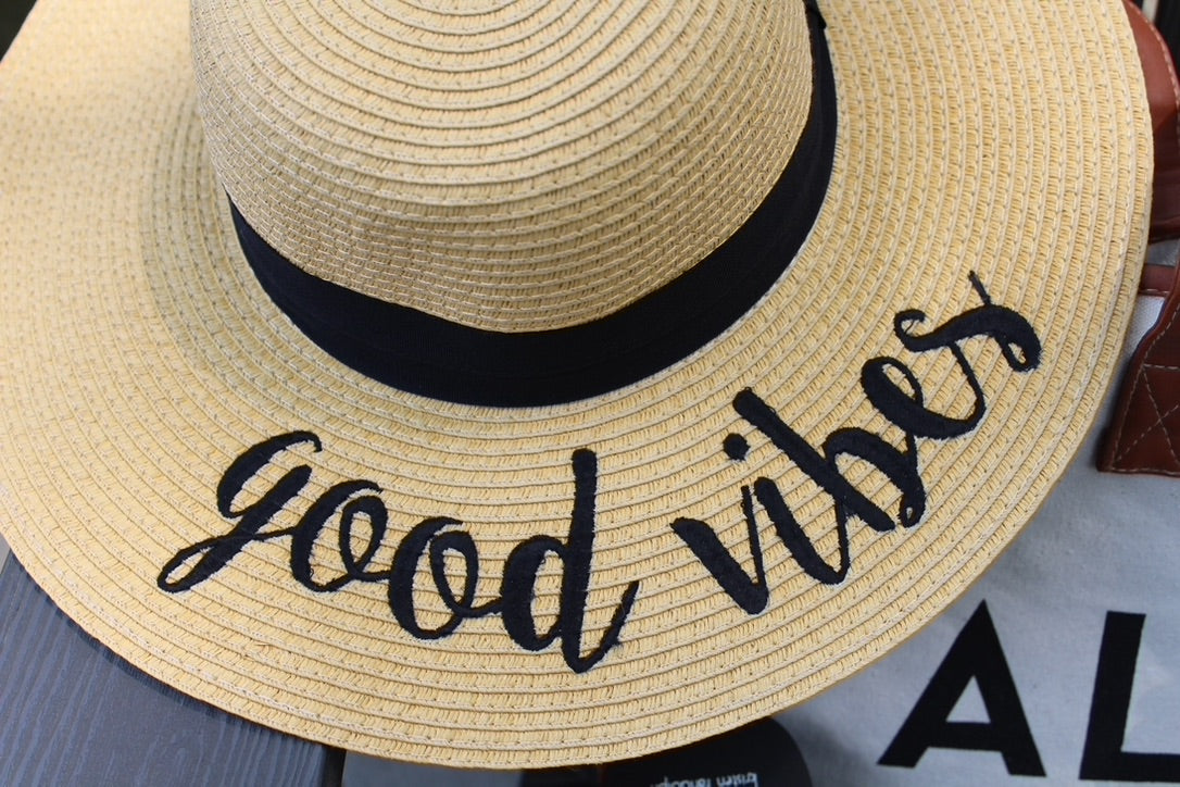 Good Vibes - Embroidered Sun Hat