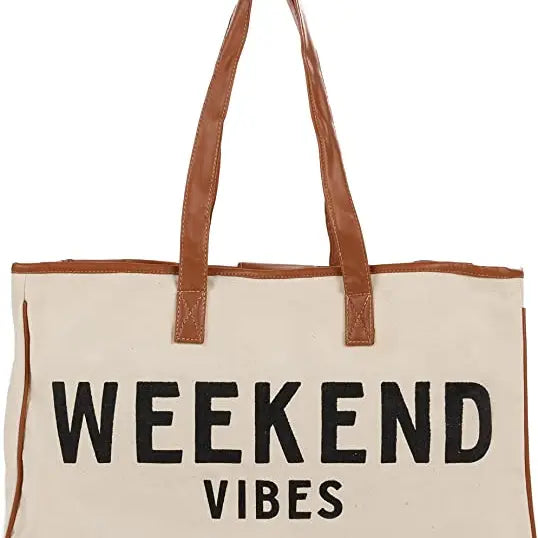 Weekend Vibes - Large Cotton Tote Bag