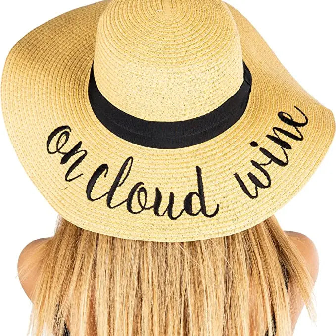 On Cloud Wine Embroidered Sun Hat