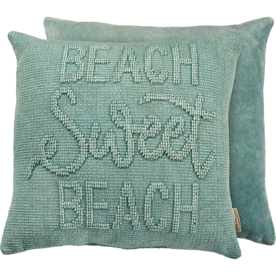 Beach Sweet Beach Pillow - Sea Foam Green